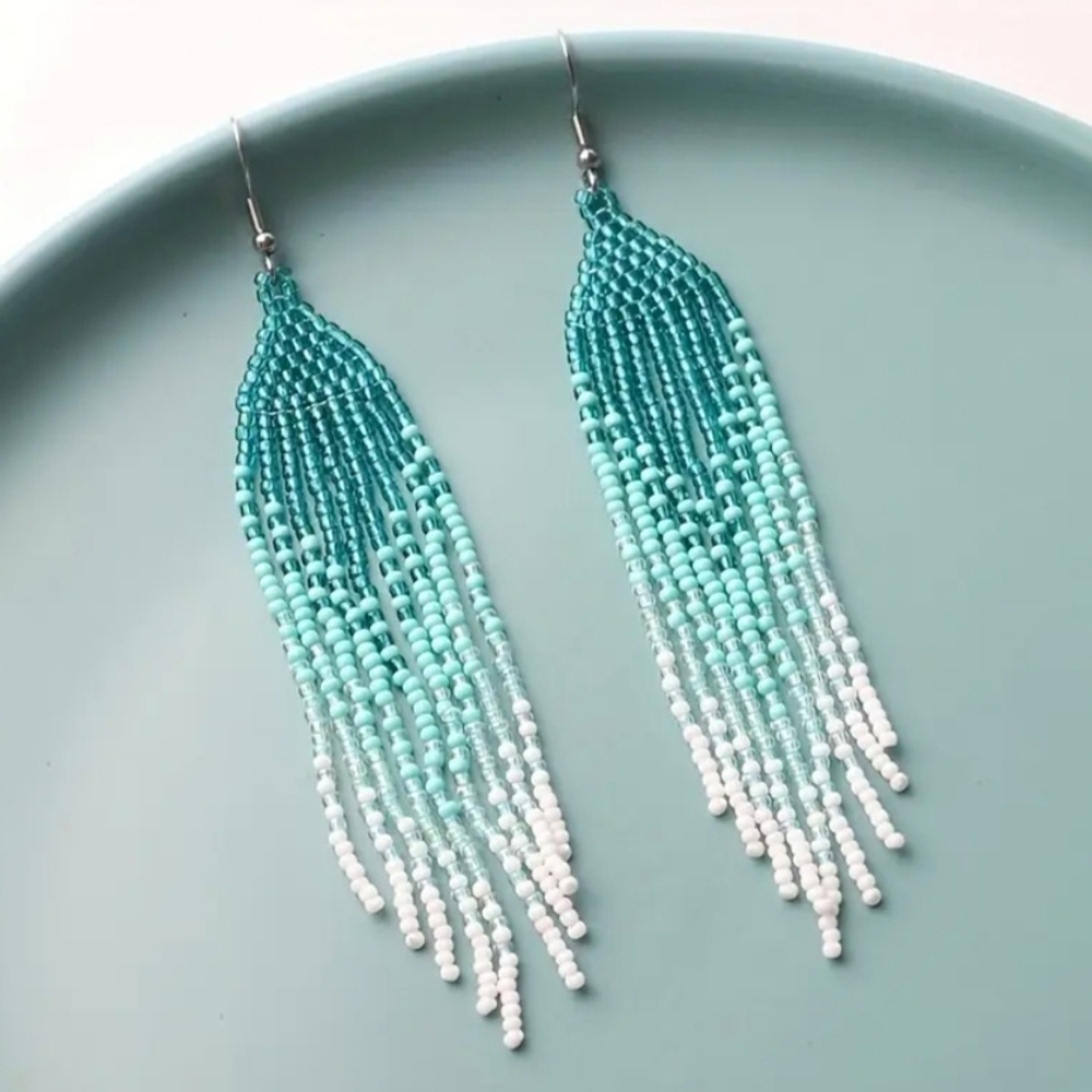 Elegant Ombre Beaded Earrings